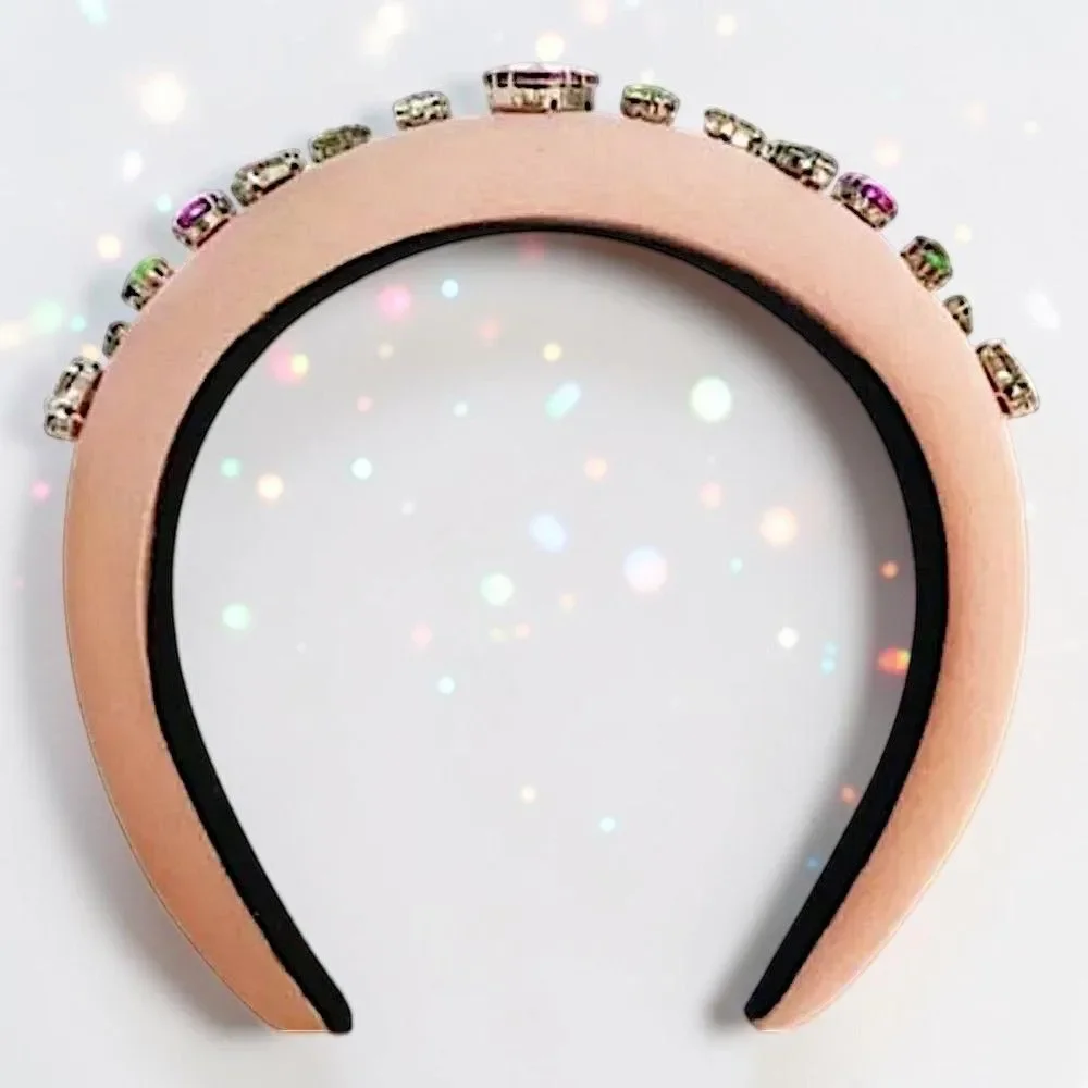 ZAXIE by Stefanie Taylor - Padded Jewel Headband - Pink MSRP $48